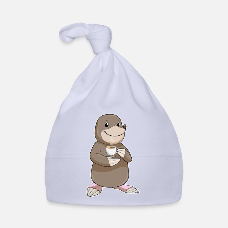 Maulwurf mit Tasse Kaffee Baby Bio-Mütze
