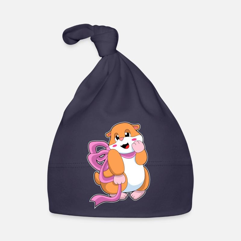 Hamster with bow Organic Baby Cap
