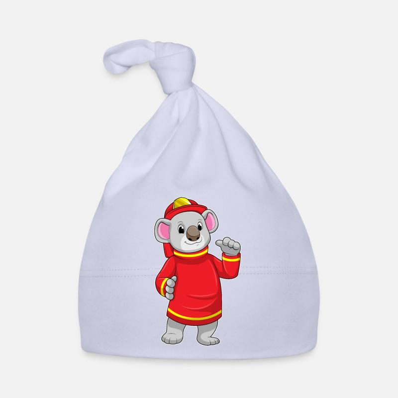 Koala en tant que pompier avec casque Bonnet bio Bébé