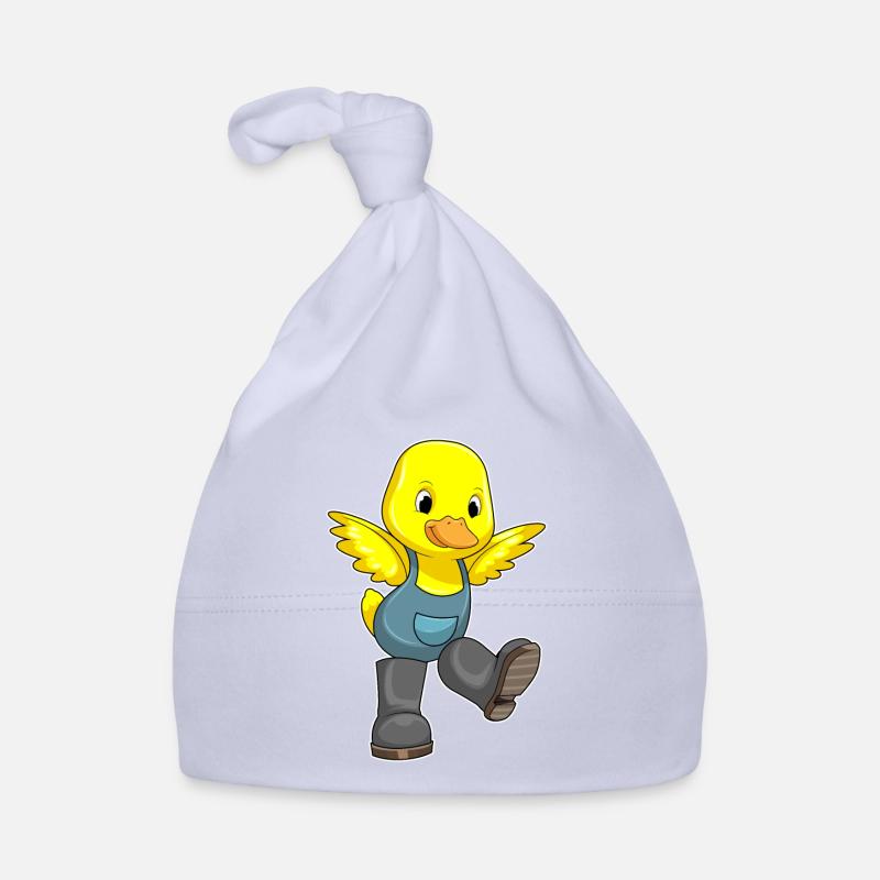 Duck as a farmer with boots Organic Baby Cap
