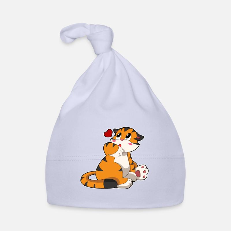 Tiger with heart Organic Baby Cap