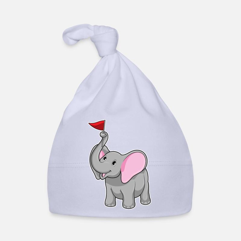 Elefant mit Flagge Baby Bio-Mütze