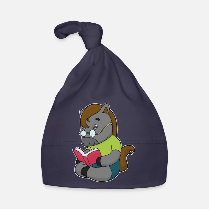 Pferd Nerd Buch Brille Baby Bio-Mütze
