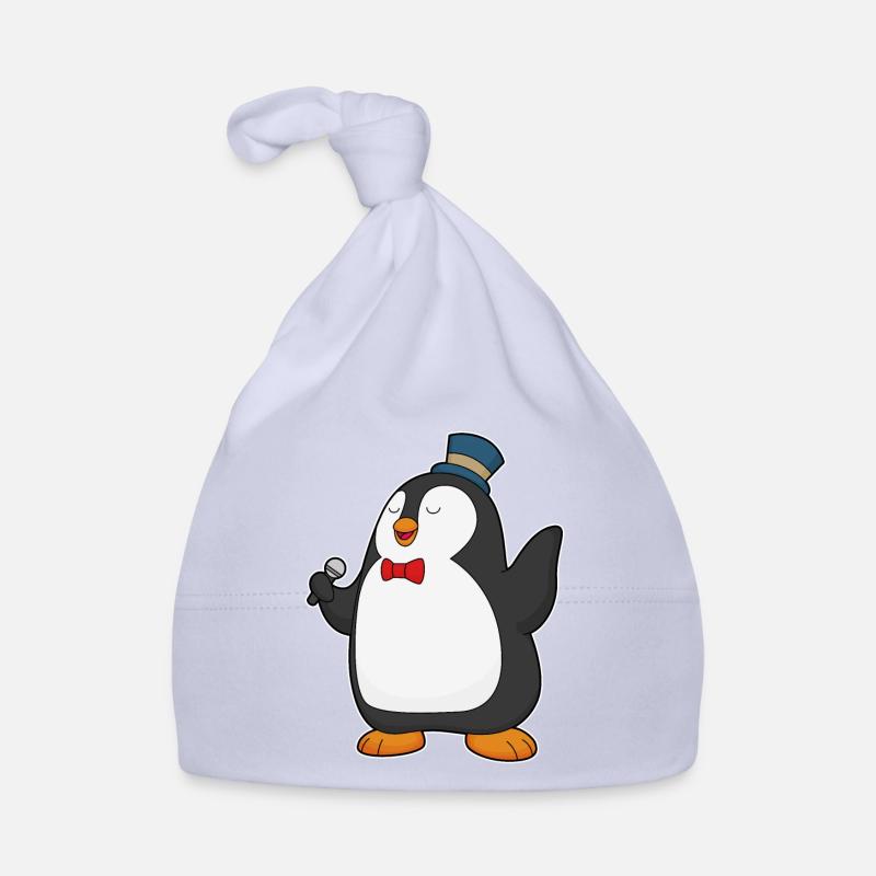 Penguin Singer Microphone - Bonnet bio Bébé - ciel