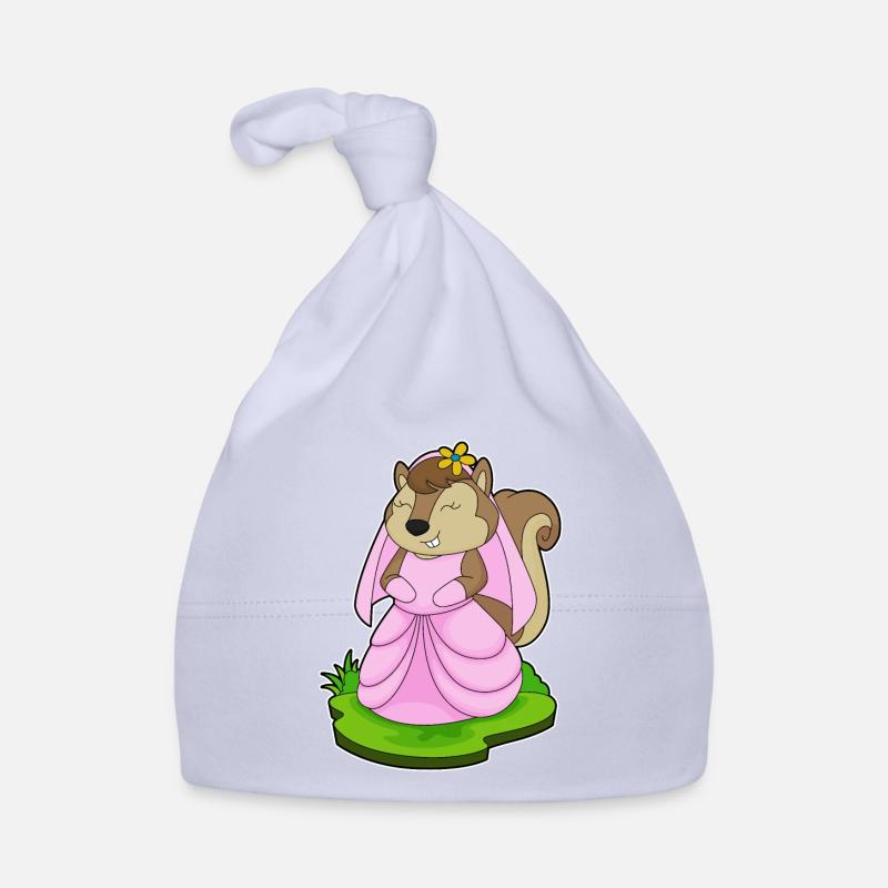 Squirrel Bridal Flower Wedding Organic Baby Cap