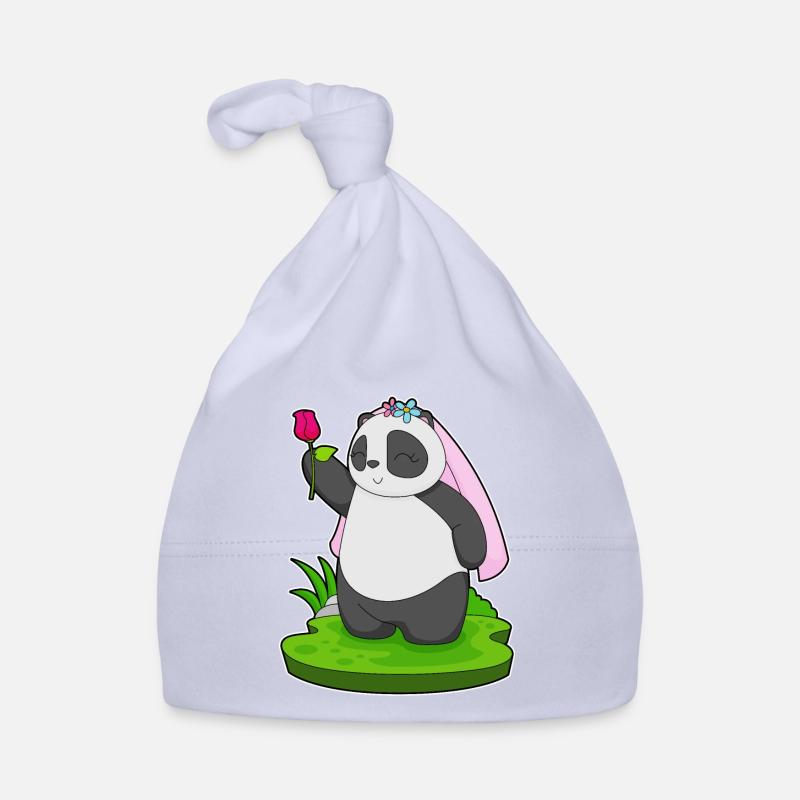 Panda Bride Rose Mariage Bonnet bio Bébé