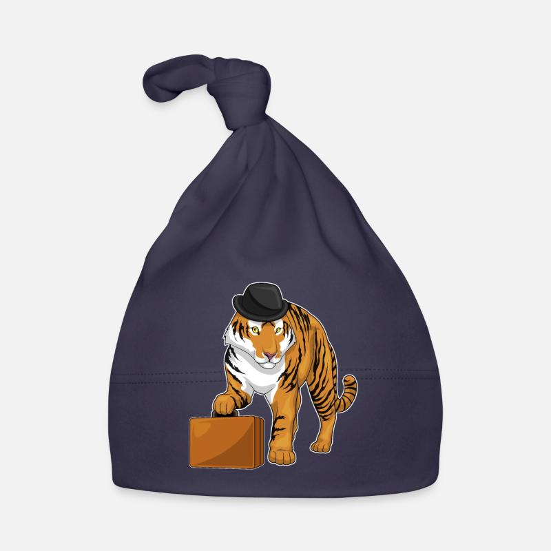 Tiger Briefcase Organic Baby Cap