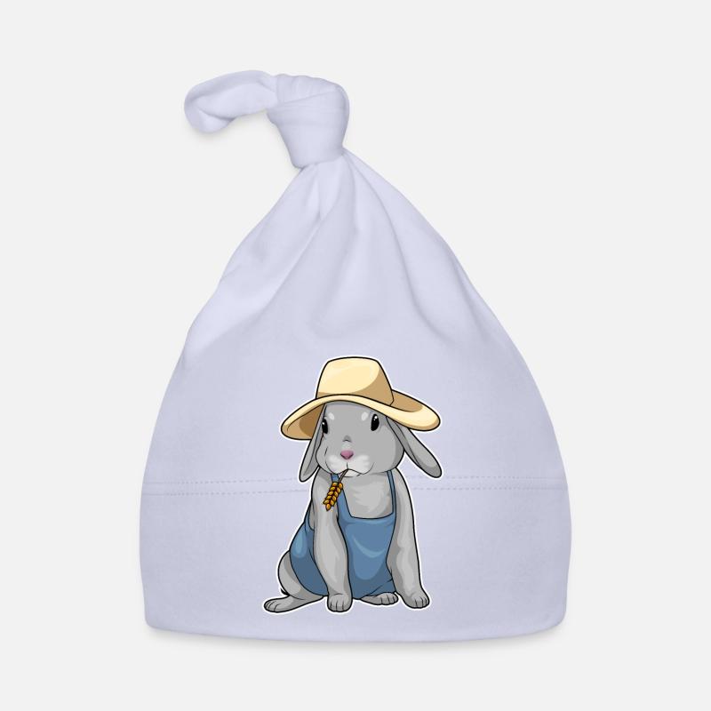 Blé éleveur de lapins - Bonnet bio Bébé - ciel