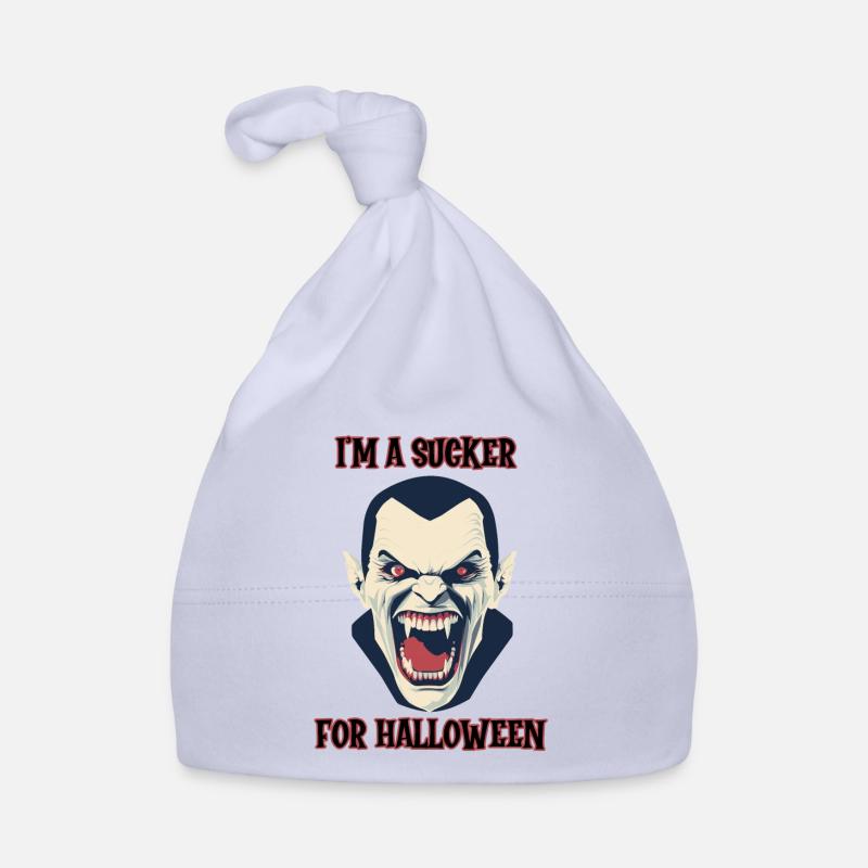 fanged vampire, sucker for Halloween Organic Baby Cap