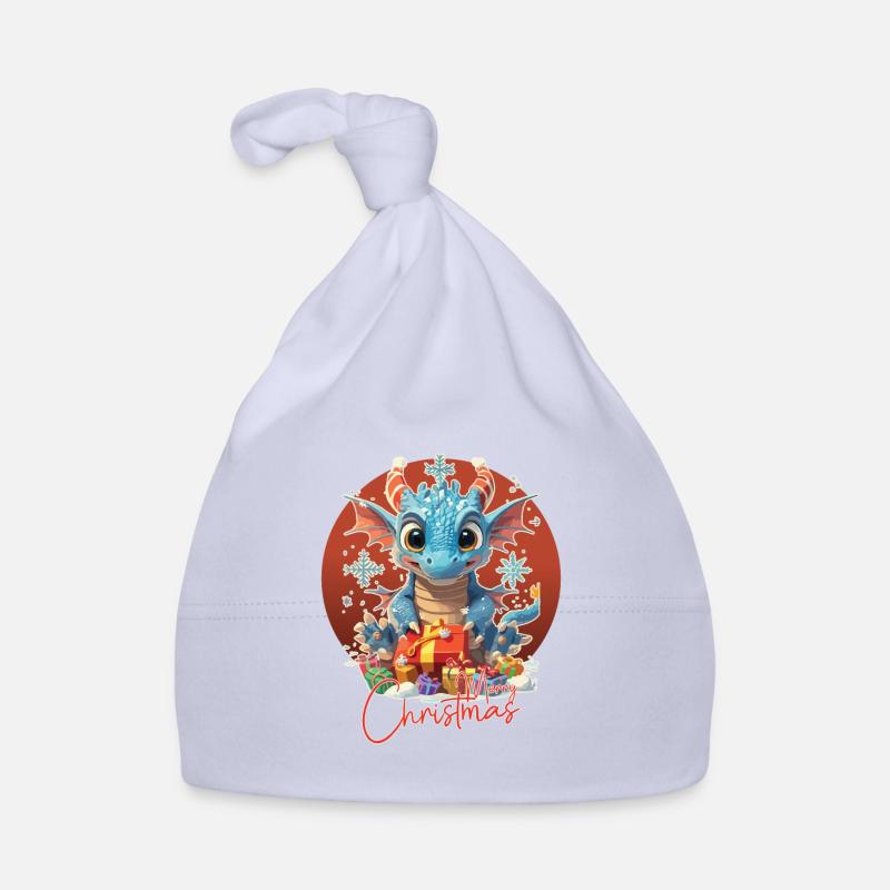 Joyeux Noël - Dragon Bleu - Cadeau Bonnet bio Bébé