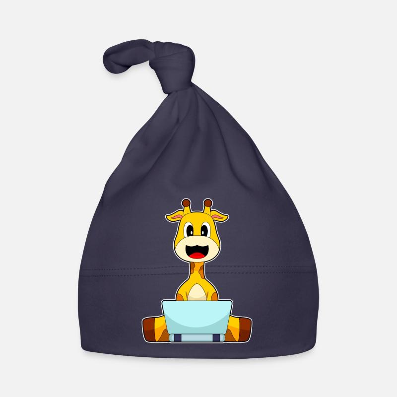 Ordinateur portable girafe Bonnet bio Bébé