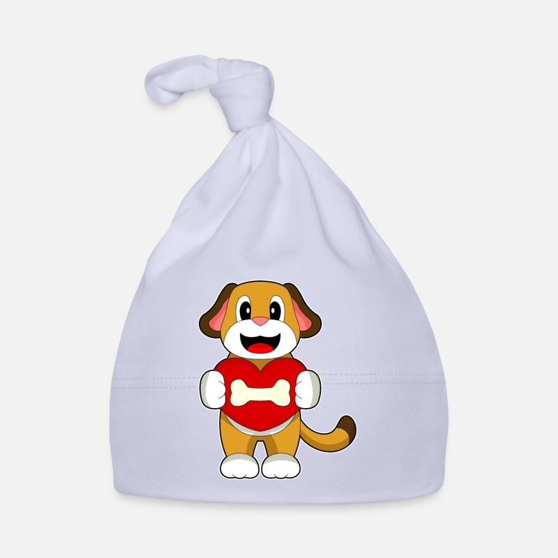 Cuore d'osso di cane - Cappellino ecologico per neonato - cielo