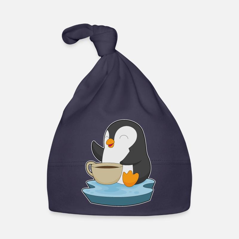 Penguin Coffee Mug Organic Baby Cap