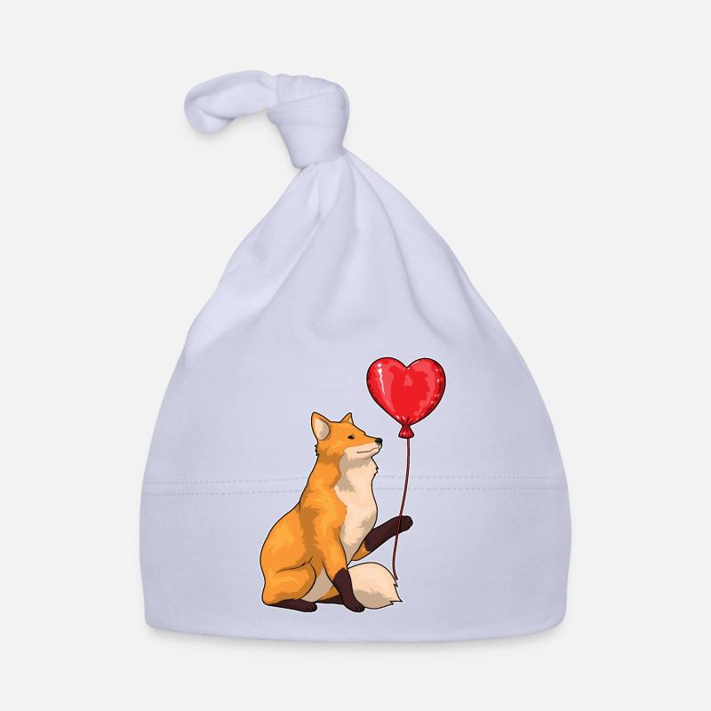 Fox Heart Balloon Organic Baby Cap