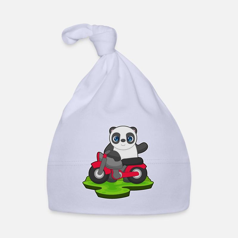 Panda Motorrad Baby Bio-Mütze