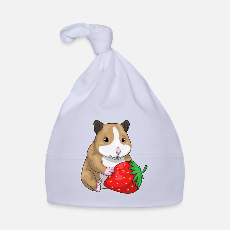 Hamster Fraise Fruit - Bonnet bio Bébé - ciel