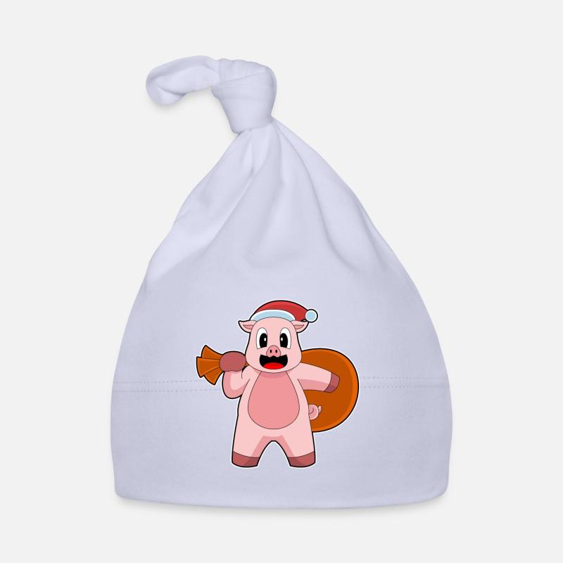 Sac de Noël cochon Bonnet bio Bébé