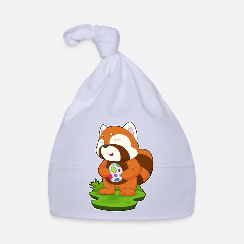 Œuf de Pâques panda roux Bonnet bio Bébé