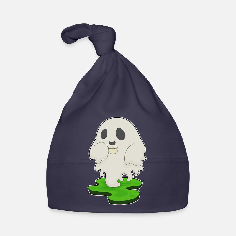 Ghost Halloween Coffee Organic Baby Cap