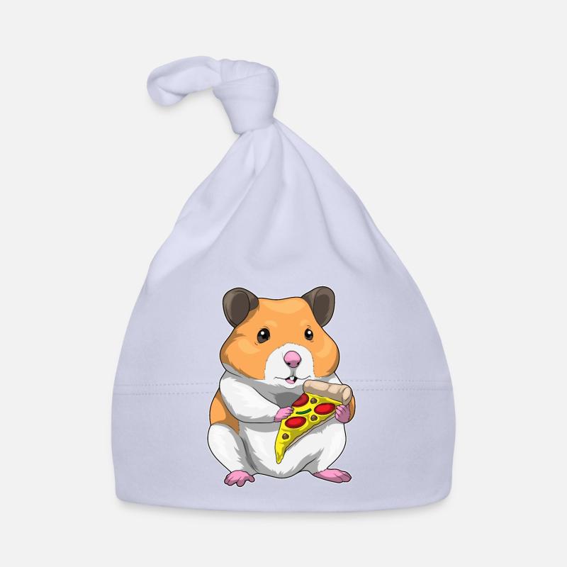 Hamster Pizza - Bonnet bio Bébé - ciel