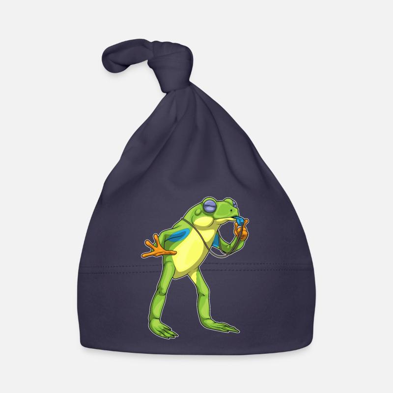 Frog Referee Whistle Organic Baby Cap