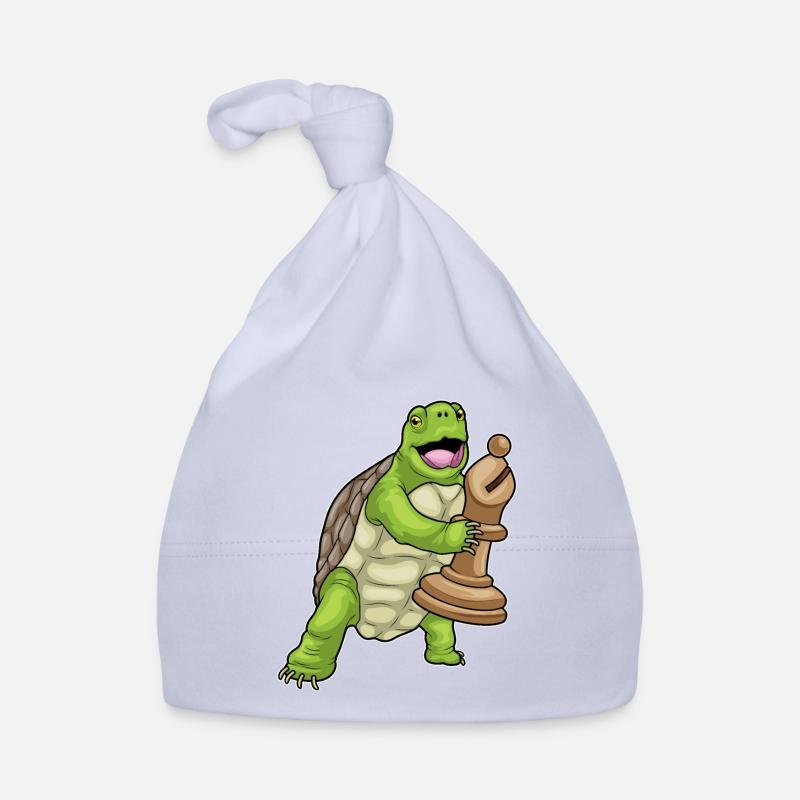Schildkröte Schachfigur Läufer Schach Baby Bio-Mütze