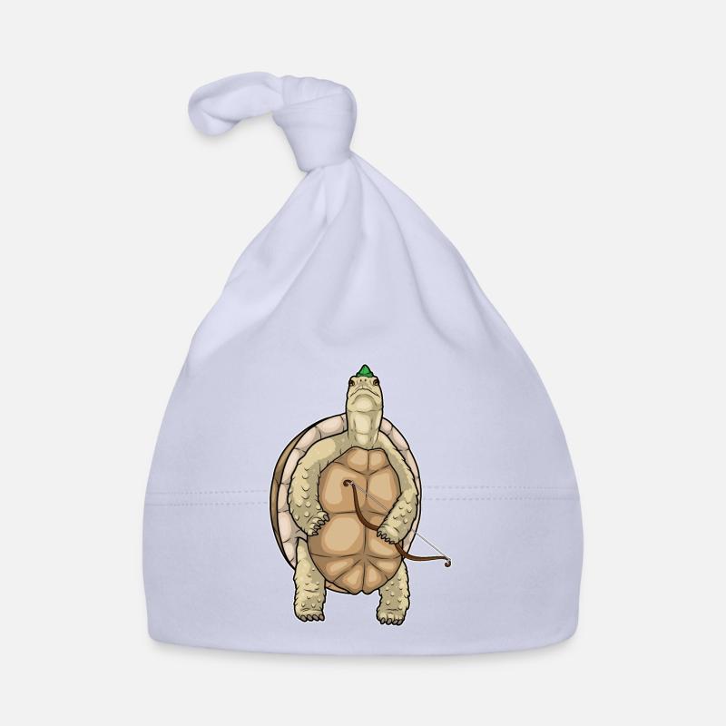 Turtle Archer Bow Organic Baby Cap