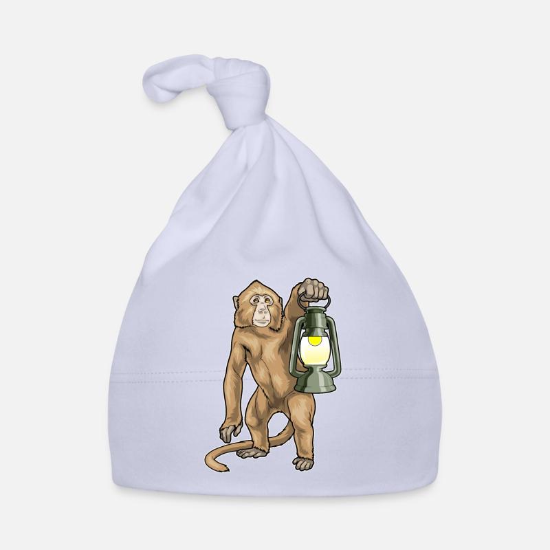 Monkey Lantern Organic Baby Cap