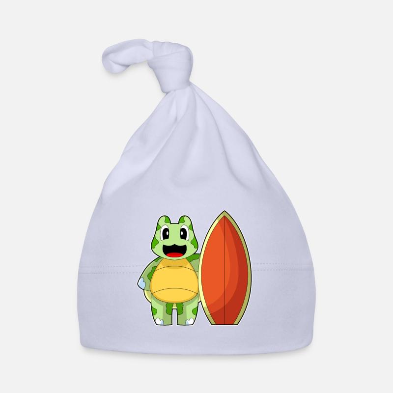 Turtle Surfer Surfboard Organic Baby Cap