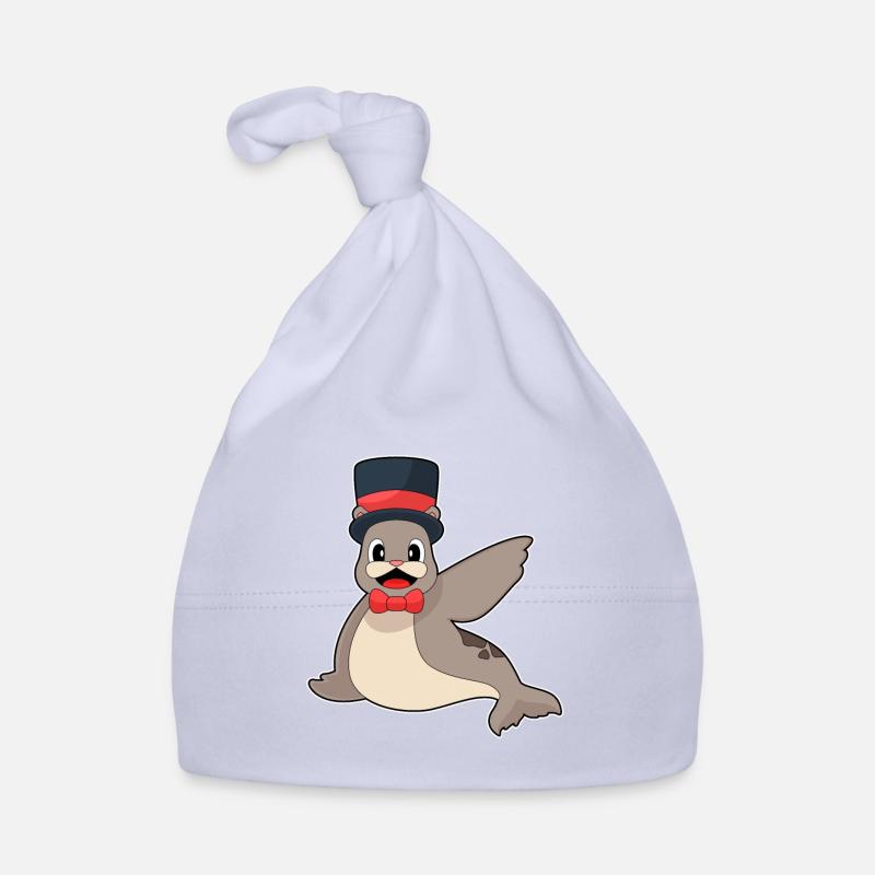 Seal Groom Top Hat Wedding Organic Baby Cap