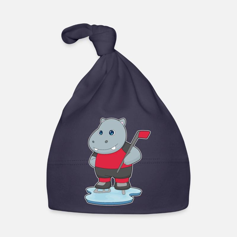 Nilpferd Eishockey Eishockeyschläger Baby Bio-Mütze
