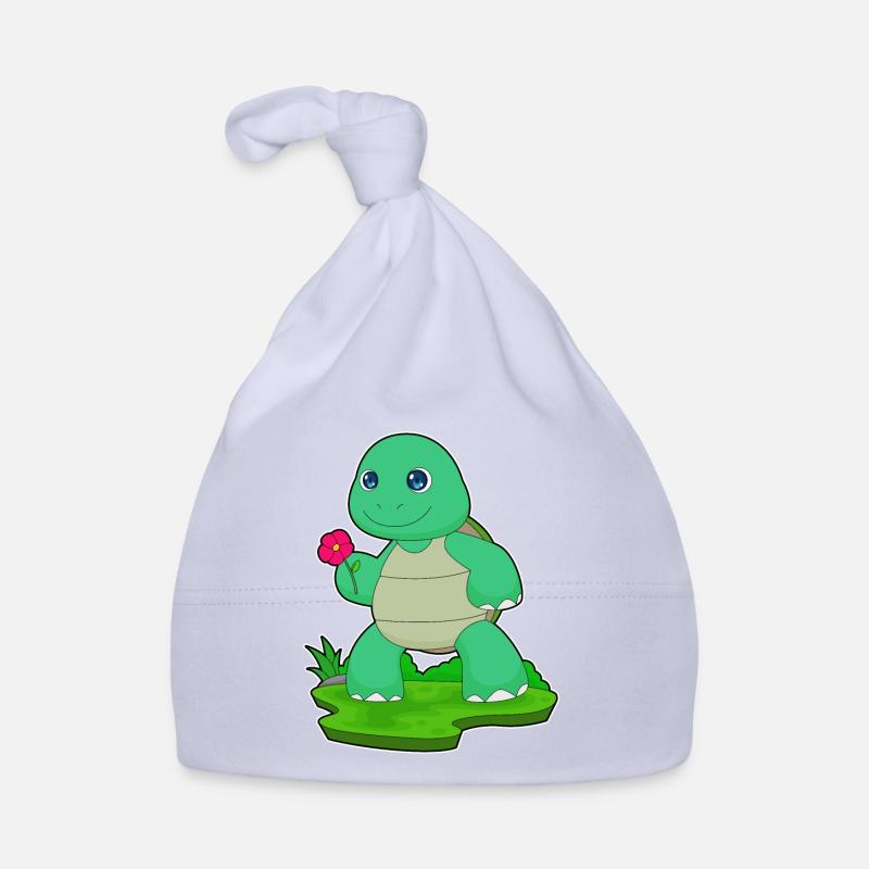 Turtle Flower Organic Baby Cap