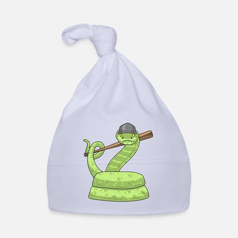 Snake Baseball Baseball Bat Organic Baby Cap