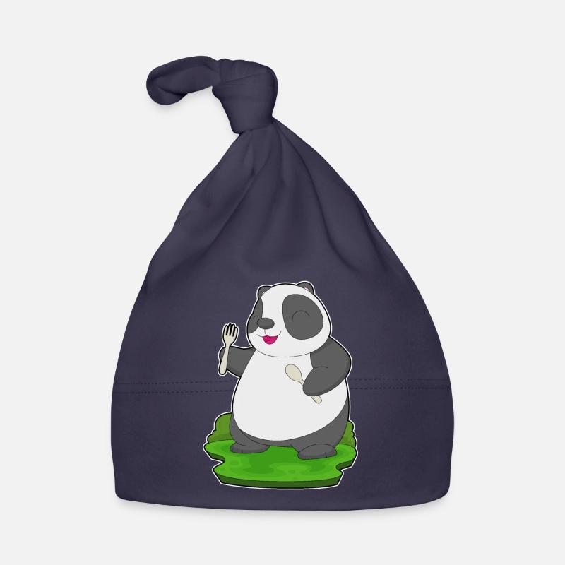 Panda Spoon Fork Organic Baby Cap