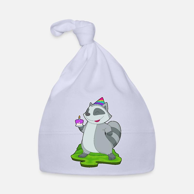 Gâteau d’anniversaire raton laveur - Bonnet bio Bébé - ciel
