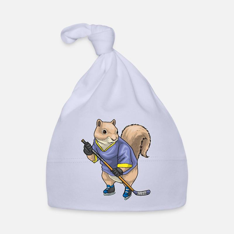Eichhörnchen Eishockey Eishockeyschläger Baby Bio-Mütze