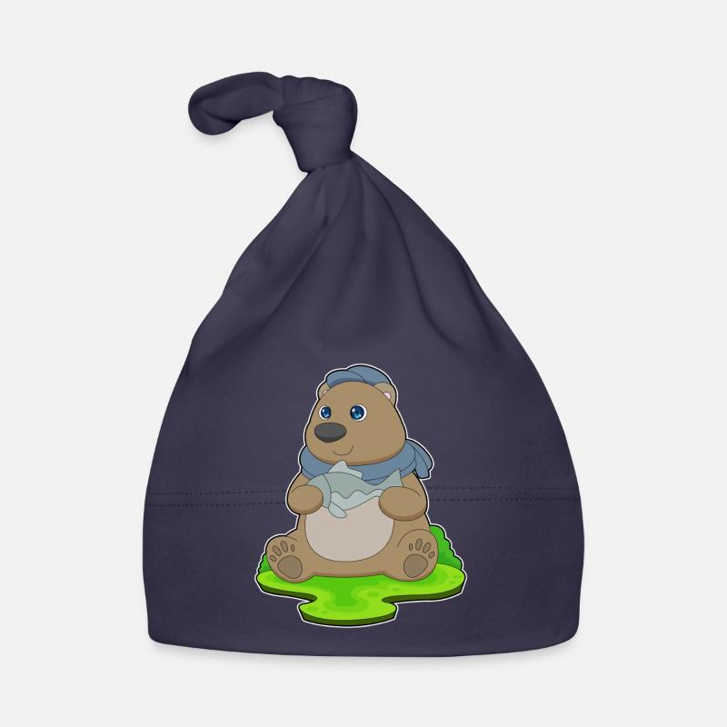 Bär Fisch Baby Bio-Mütze