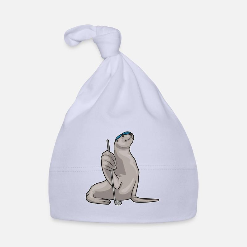 Seehund Golf Golfschläger Baby Bio-Mütze