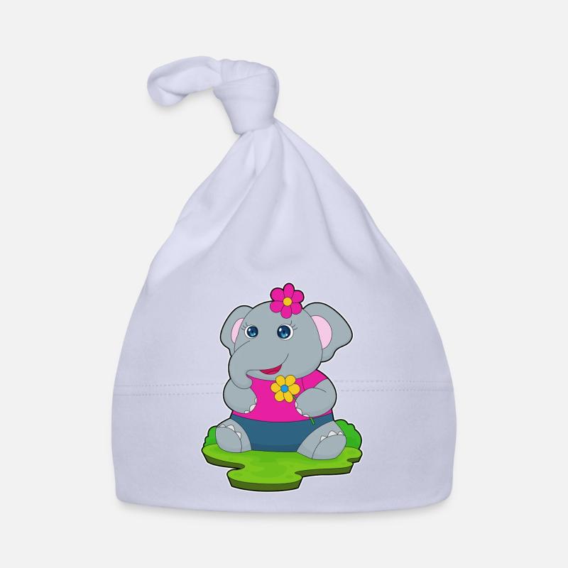 Elefant Blumen Baby Bio-Mütze