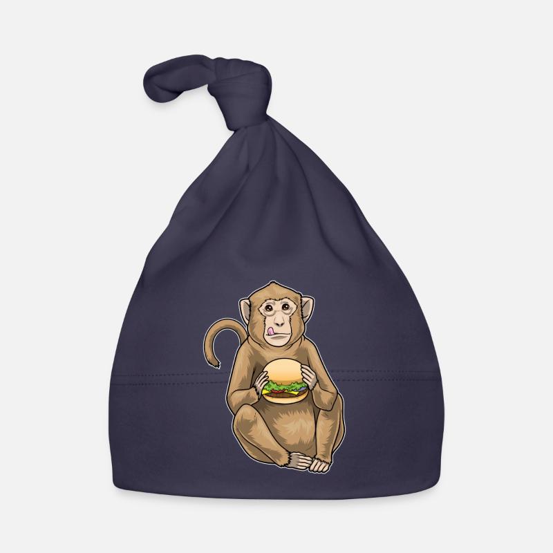 Monkey Cheeseburger Organic Baby Cap