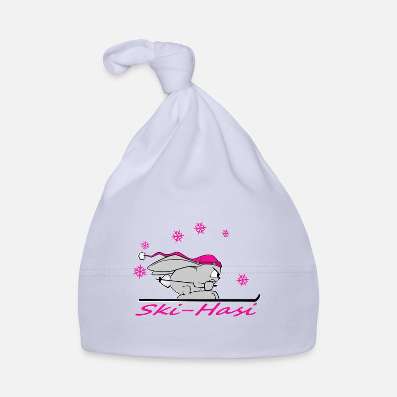 Ski Snow Cute Rabbit Ski Winter Comic Funny Organic Baby Cap