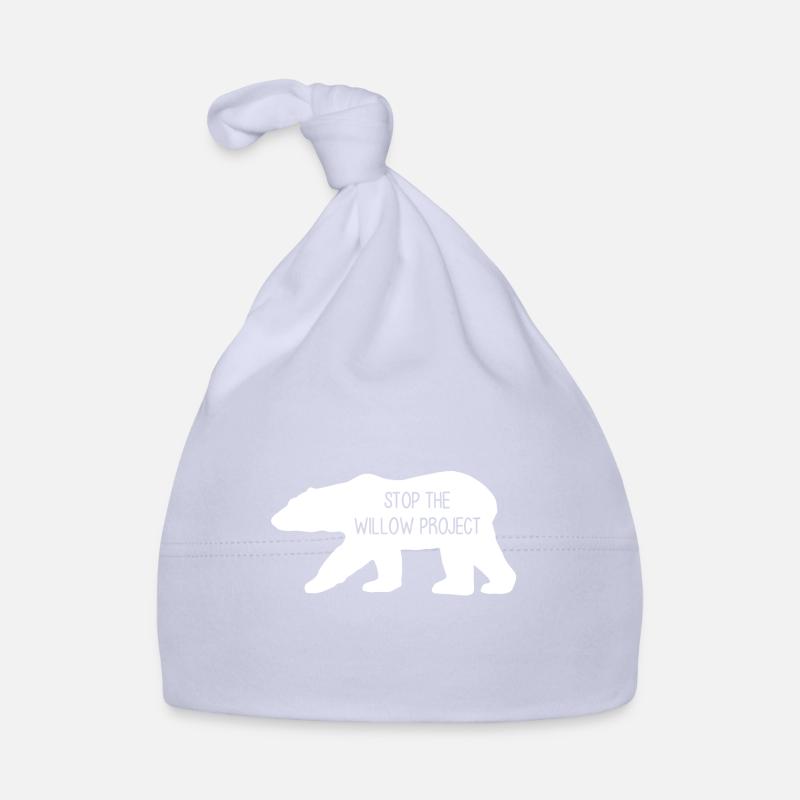 Stop the Willow Project (blanc) - Bonnet bio Bébé - ciel