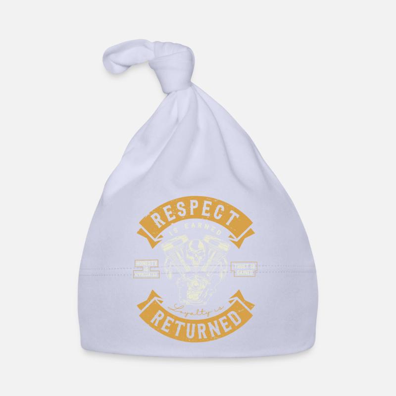 Motorrad Geschenk Biker Bikerin Kutte Respect is.. Baby Bio-Mütze