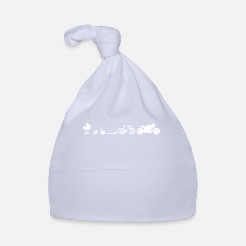 Moto Evolution Biker Cadeau Motocycliste - Bonnet bio Bébé - ciel