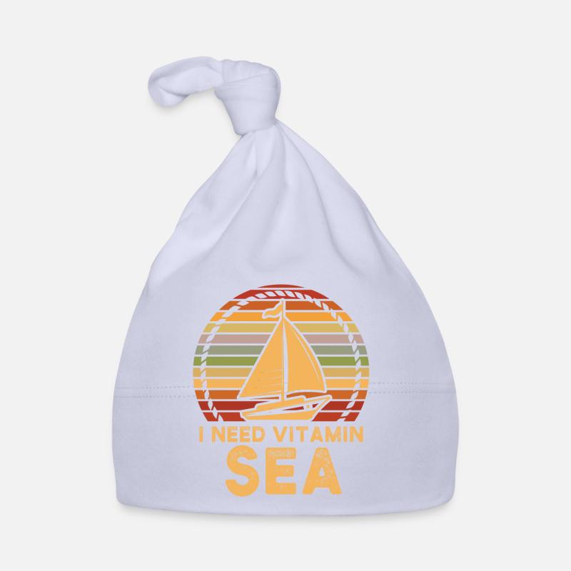 Boot, Schiff, Segeln Spruch I need vitamine sea Baby Bio-Mütze