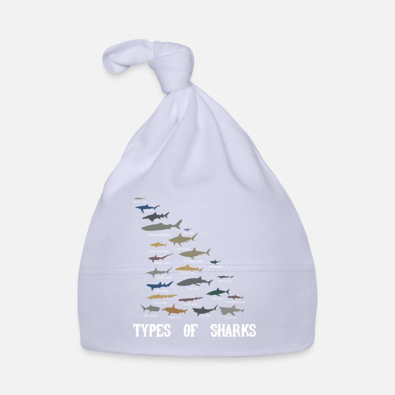Types de requins, requins pèlerins grand requin blanc Bonnet bio Bébé