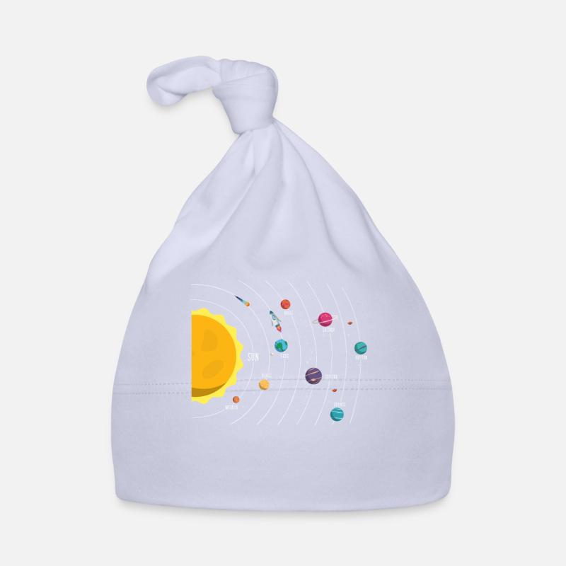 Solar System, Planet, Planet, Sun, Earth Organic Baby Cap