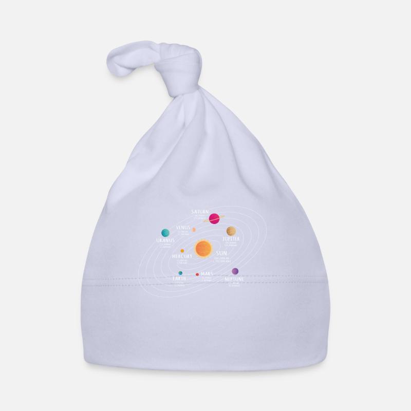 Solar System, Planet, Planet, Sun, Earth Organic Baby Cap