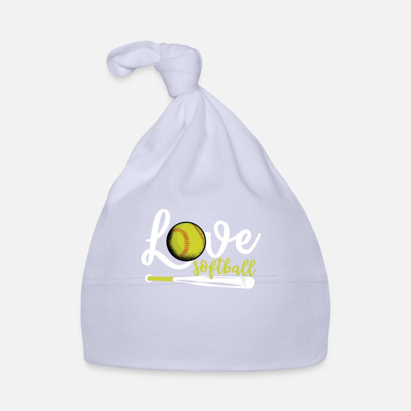 J’aime le softball, le softball - Bonnet bio Bébé - ciel