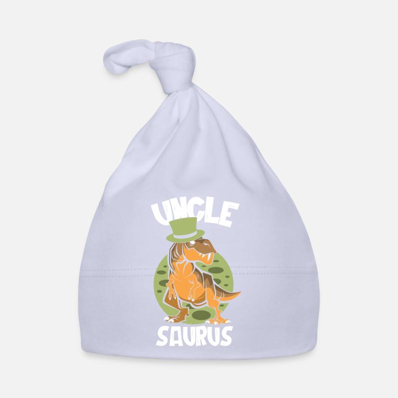 Uncle Saurus, Uncle Gift, Dinosaur - Organic Baby Cap - sky
